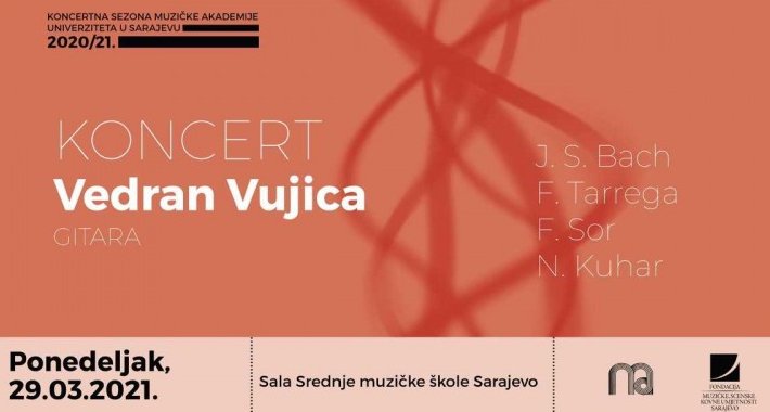 Online koncert gitariste Vedrana Vujice 29. marta