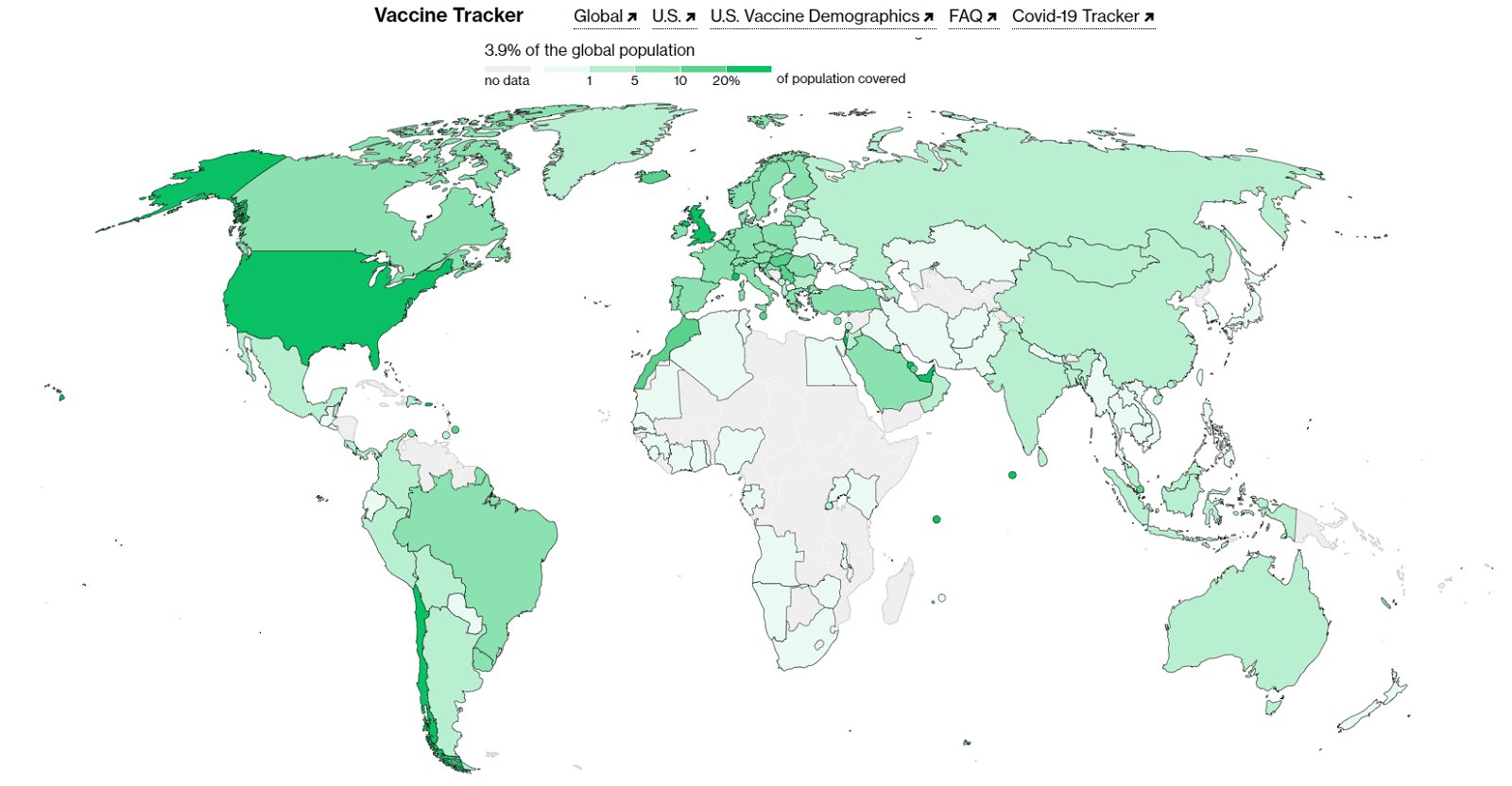 Bloombergova "vakcina-mapa" svijeta; BiH je na njoj "bijela rupa"