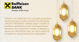 Podrška Raiffeisen banke udruženju “Radosti druženja” iz Bihaća
