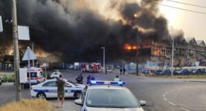 Požar u magacinu u Luci Beograd