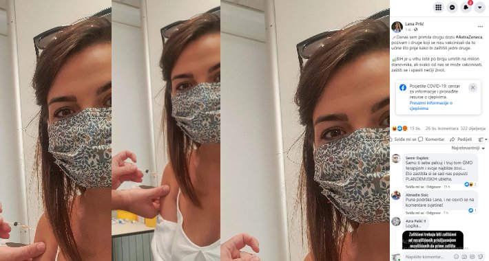 Lana Prlić pozvala na vakcinaciju, na Facebooku prijetnje i izljevi mržnje