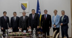 Članovi Predsjedništva BiH na sastanku sa Palmerom i Eichhorst