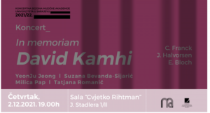 Koncert sjećanja na profesora Davida Kamhija