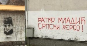 Mještani prekrečili grafite posvećene zločincu Ratku Mladiću u Prijedoru