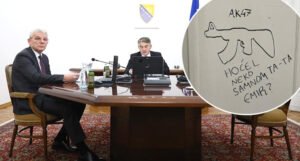 Komšić i Džaferović oštro osudili uvredljive poruke na vratima katoličke porodice