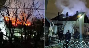 Objavljeni snimci: Vatra guta porodičnu kuću, vatrogasci se bore s otvorenim plamenom