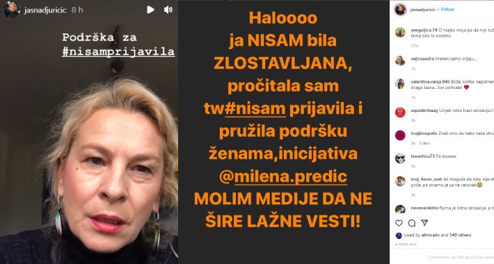 Jasna Đuričić: Nisam zlostavljana, pročitala sam #nisamprijavila i pružila podršku ženama