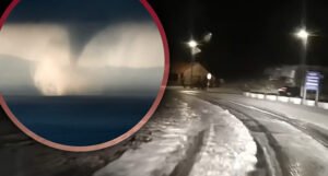 Obilan led koji je padao zabijelio Dalmaciju, snimljena ogromna pijavica
