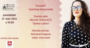 Svjetski dan poezije: BKC TK organizuje Poetsko veče Melide Travančić