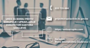 Objavljene detaljne upute kako prijaviti korupciju u Kantonu Sarajevo