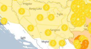 Upaljen alarm za skoro cijelo područje Bosne i Hercegovine