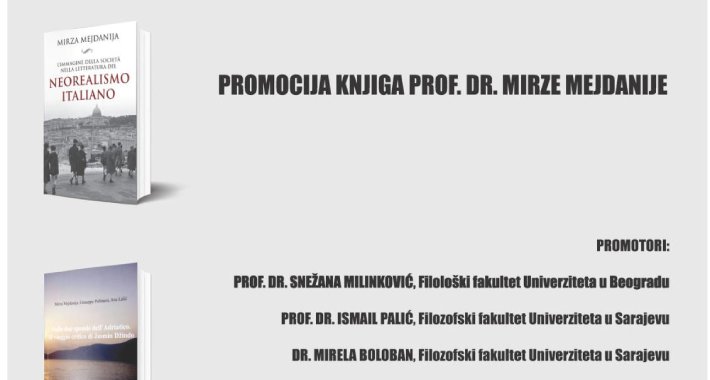 Promocija četiri knjige prof. dr. Mirze Mejdanije 2. juna u Sarajevu
