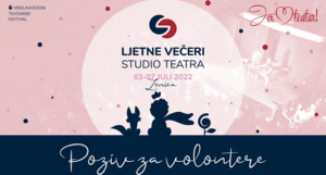 Poziv za volontere da budu dio festivala Ljetne večeri Studio Teatra Zenica