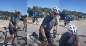 Biden pao silazeći s bicikla nakon vožnje po plaži