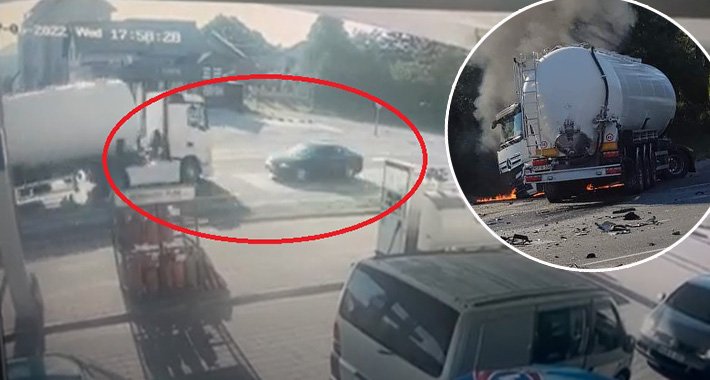 Objavljen snimak sudara cisterne i auta na putu Tuzla – Doboj