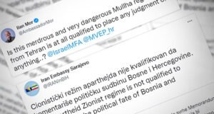 Iranski i izraelski diplomati se na Twitteru svađaju zbog izbornog zakona u BiH