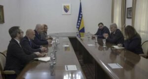 Džaferović primio u nastupnu posjetu šefa misije OSCE-a u BiH Briana Aggelera
