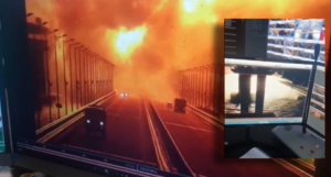 Pojavljuju se prvi snimci na kojima se vidi trenutak eksplozije na Krimskom mostu