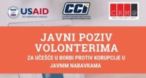 Javni poziv volonterima: Uključite se u borbu protiv korupcije u javnim nabavkama