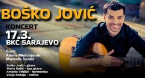 Koncert Boška Jovića u Sarajevu, kao gosti će nastupiti Amira Medunjanin i Mustafa Šantić