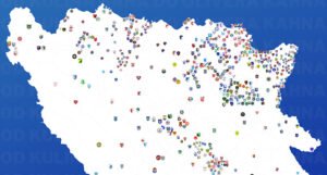 Pogledajte kako izgleda mapa svih fudbalskih klubova u Bosni i Hercegovini