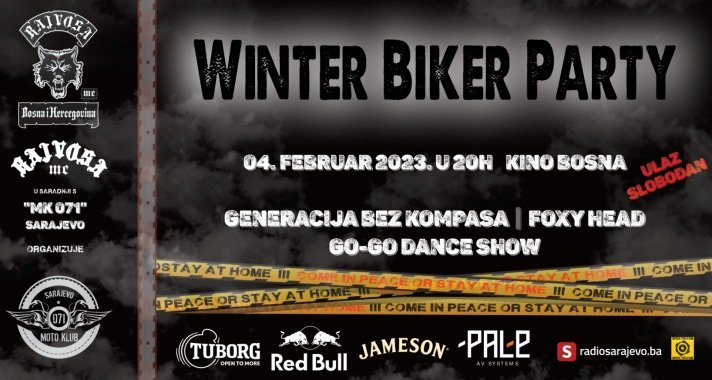 Tradicionalni “Winter Biker Party” 4. februara u Kinu Bosna, ulaz besplatan