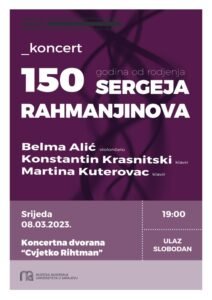 Koncert povodom 150 godina od rođenja Sergeja Rahmanjinova