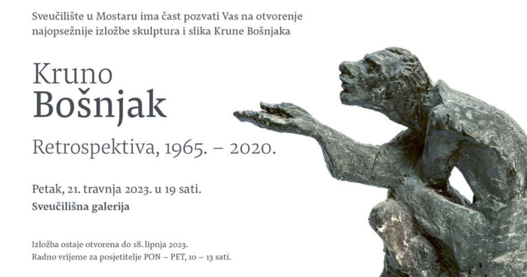 Otvorenje izložbe “Retrospektiva 1966.-2020.” kipara Krune Bošnjaka