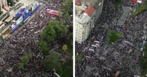 Objavljeni snimci: Koliko je ljudi stvarno bilo na Vučićevom skupu