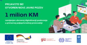 Milion KM za digitalnu transformaciju preduzeća u sektoru poljoprivrede u BiH