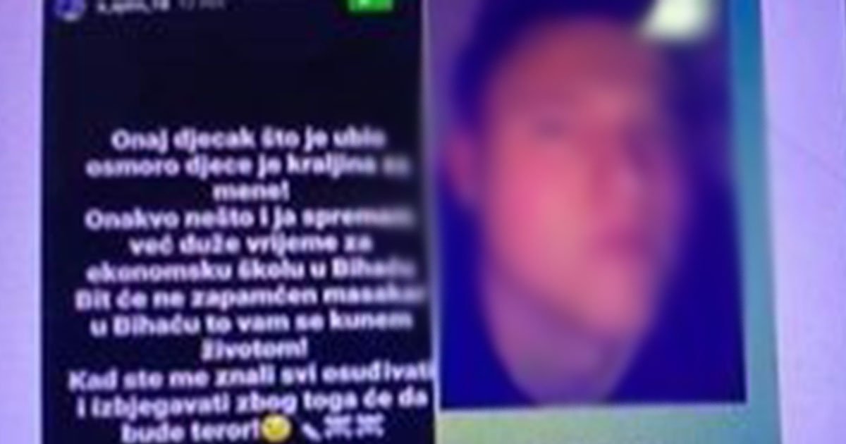 Mladić iz Bihaća prijeti da će napraviti masakr kao onaj u Srbiji, oglasila se i policija