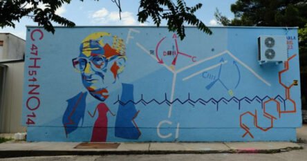 Mural s likom Vladimira Preloga ujedinjuje umjetnost i nauku