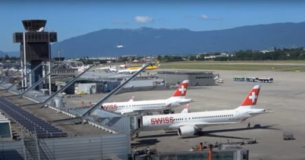 Klimatski aktivisti protestuju protiv privatnih aviona na aerodromu u Ženevi