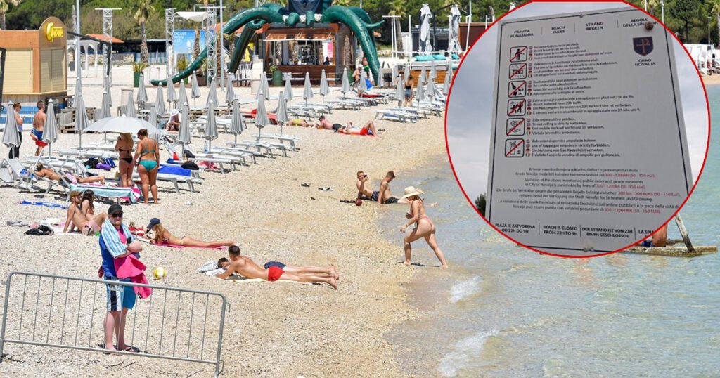 Na hrvatskoj plaži postavljena tabla s pravilima, kazne idu i do 300 KM