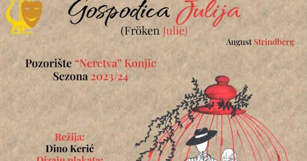 Premijera predstave “Gospođica Julija” u pozorištu “Neretva”