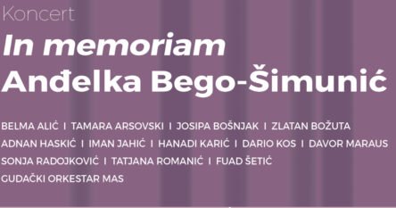 Koncert sjećanja na profesoricu Anđelku Bego-Šimunić