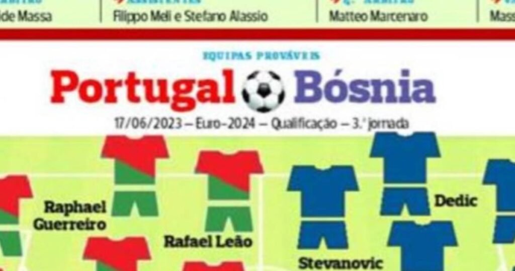 Portugalci objavili sastave za večerašnju utakmicu: Je li ovo prvih 11 Zmajeva?