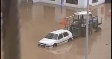 Snažno nevrijeme u Doboju: Ulica se pretvorila u rijeku