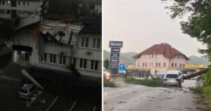 Jako nevrijeme stiglo u BiH: Padao grad veličine oraha, uništena zgrada suda u Lukavcu