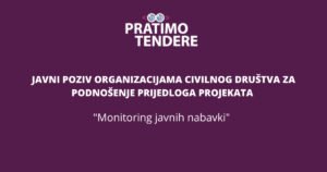 Monitoring javnih nabavki: Poziv organizacijama civilnog društva