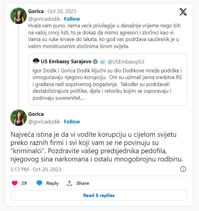 gorica dodik twitter