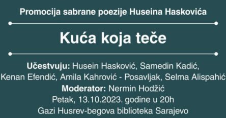 Promocija sabrane poezije Huseina Haskovića u petak u Gazi Husrev-begovoj biblioteci