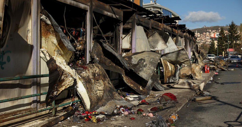 Sarajevo: Posljedice velikog požara koji je zahvatio tržnicu "Kvadrant"