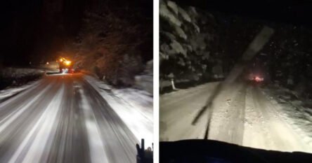 Snijeg napravio saobraćajni kolaps, dva putnička auta zatrpana u snijegu