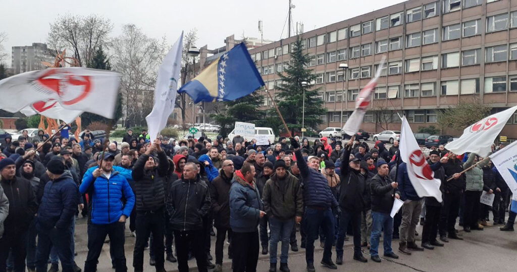 Radnici ArcelorMittala protest