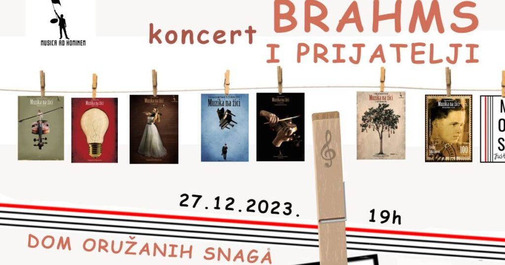 Koncert “Brahms i prijatelji” u okviru projekta “Muzika na žici”