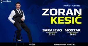 Zoran Kesić stiže u Sarajevo i Mostar s predstavom “Priče i pjesme”