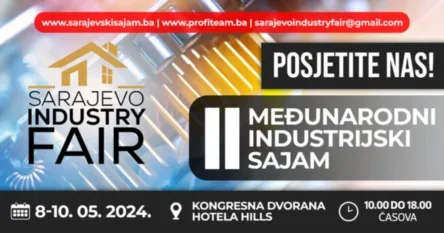 Međunarodni industrijski sajam “Sarajevo industry fair” od 8. do 10. maja