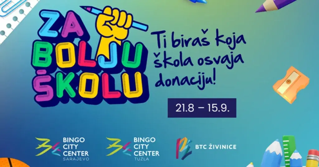 Projekat “Za bolju školu” u Bingo City Centrima ponovo donosi radost školarcima