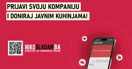 Poziv bh. kompanijama da se registruju u digitalnu banku hrane NIKOGLADAN.BA